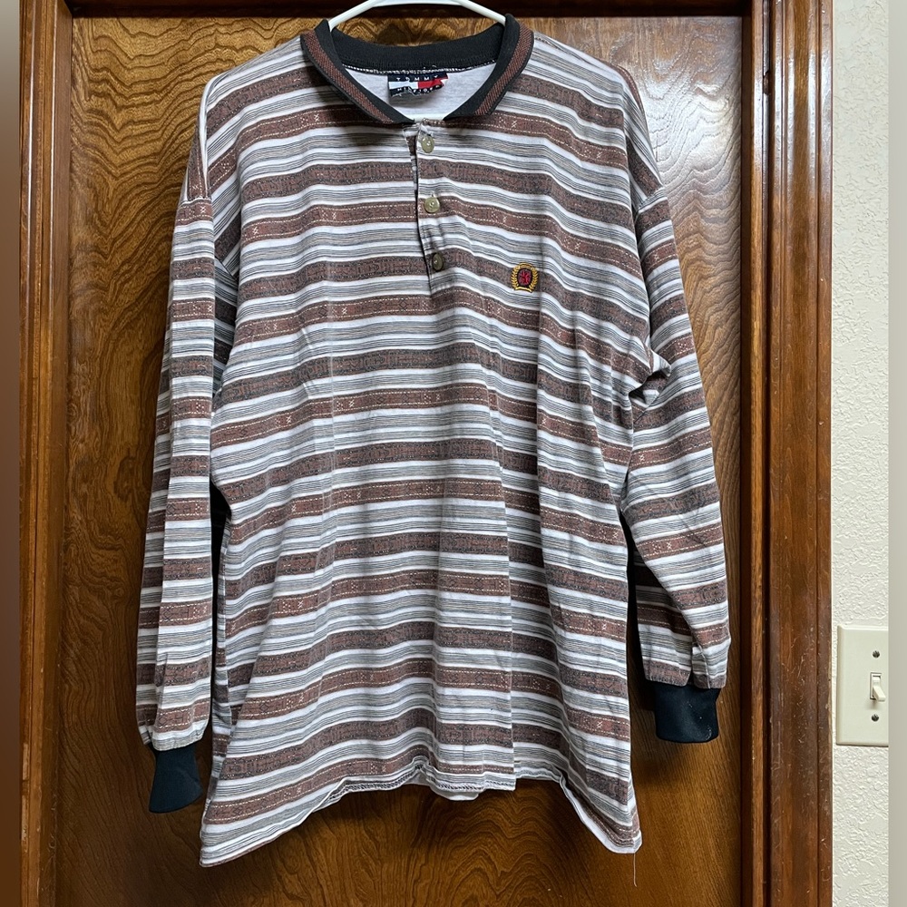 Vintage Made in USA Tommy Hilfiger Long sleeve Size Large Mens